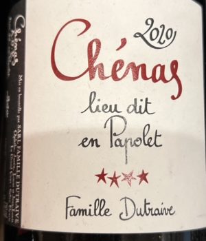 Famile Dutraive - Chénas lieu dit en Papolet 2020